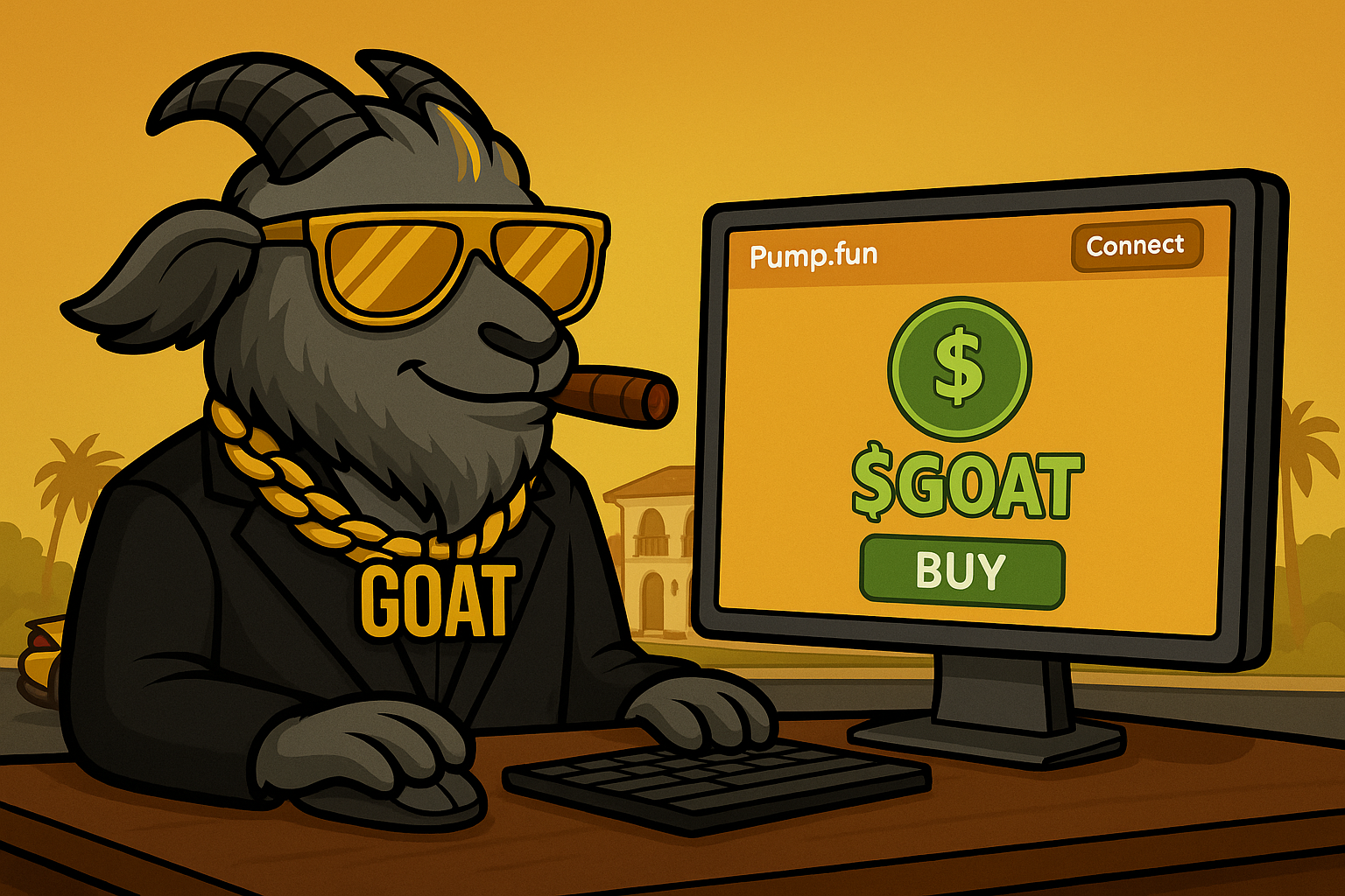 GOAT using computer to buy on Pump.fun