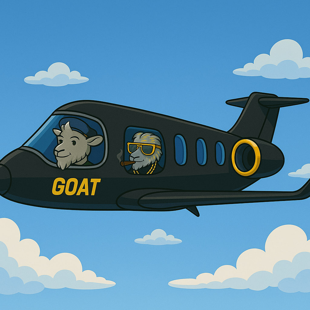 Goat in private jet